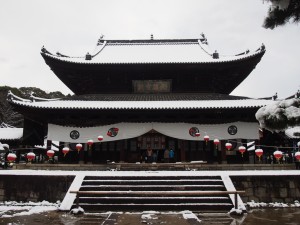萬福寺の雪景色