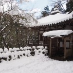 愛宕念仏寺の雪景色
