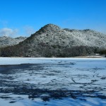 広沢池の雪景色