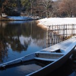大覚寺　大沢池の雪景色