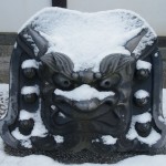 天龍寺の雪景色