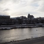 鴨川の雪景色