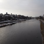 鴨川の雪景色