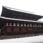 東寺の雪景色