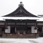 東寺の雪景色
