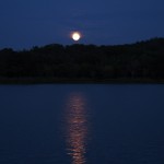 広沢池と満月