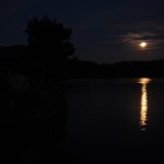 広沢池と満月