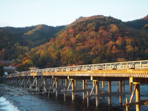嵐山と渡月橋　11月24日