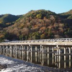嵐山と渡月橋　11月